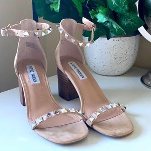 Steve Madden Women’s Summer Open Toe Thick High Heels Sandals